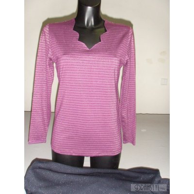 Drahstyl halenka top s lurexem fialová – Sleviste.cz