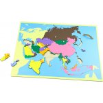 Montessori puzzle mapa Asie bez rámečku – Hledejceny.cz
