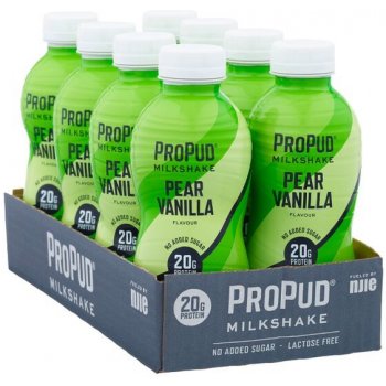 NJIE ProPud protein milkshake bez laktozy hruška a vanilka 8 x 330 ml