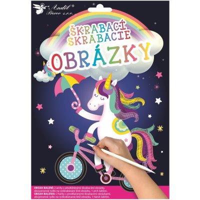 Škrabací obrázek 6619 2 archy JEDNOROŽEC – Zbozi.Blesk.cz