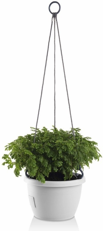 Gardenico Samozavlažovací závěsný květináč Marina bílá pr. 25 cm