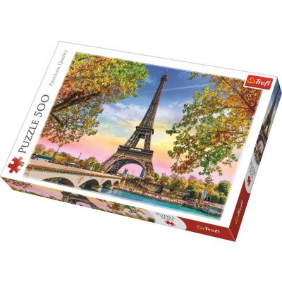 Trefl Romantická Paříž 48 x 34 cm v krabici 40 x 26,5 x 4,5 cm 500 dílků – Zboží Mobilmania