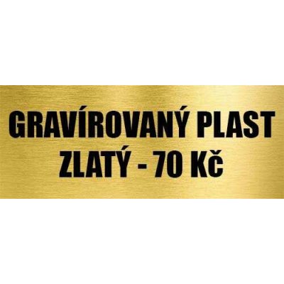 Gravírovaný štítek Barva štítku gravír: zlatý – Zboží Dáma