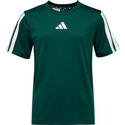 adidas TRAINING ESSENTIALS 3 STRIPES TEE tmavě zelená – Hledejceny.cz