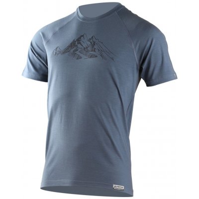 Lasting pánské Merino triko s tiskem HILL modré – Zboží Dáma