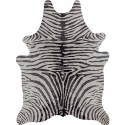 Flair Rugs Faux Animal Zebra Print Black/White
