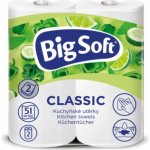 Big Soft Classic 2 vrstvy kuchyňské papírové utěrky, 2 x 51 útržků, 2 role – Zboží Dáma