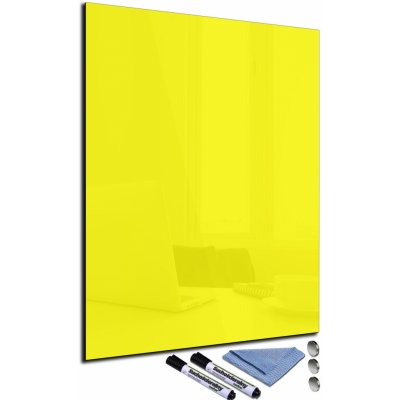 Glasdekor Magnetická skleněná tabule 120 x 90 cm žlutá – Zboží Mobilmania