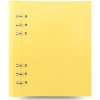 Poznámkový blok Filofax Clipbook Pastel kroužkový poznámkový blok A5 pastelově žlutá