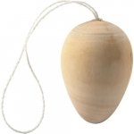 Creative Vajíčko dřevěné 40x30 mm se šnůrkou, 15 ks v balení – Hledejceny.cz