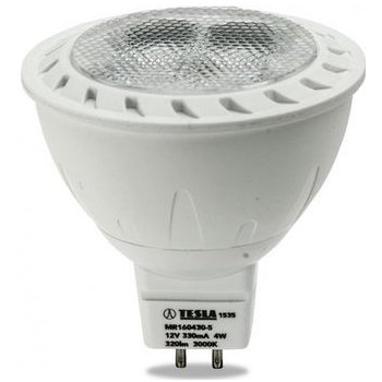 Tesla LED žárovka GU5,3 MR16 4W 12V 300lm 20 000h 3000K Teplá bílá 38°