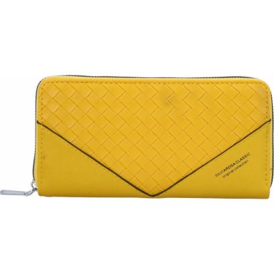 Zajímavá dámská pouzdrová koženková peněženka Chvíle žlutá