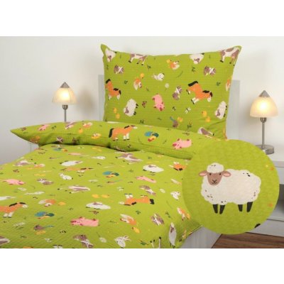 JAN peří krep zvířátka na farmě 70 x 50 cm – Sleviste.cz