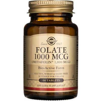 Solgar Folate Metafolin, 1000 mcg, 60 tablet – Hledejceny.cz