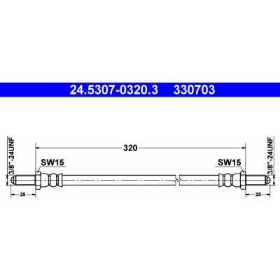 ATE Brzdová hadice 24.5307-0320.3