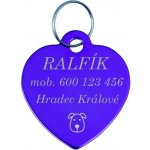 Šperky4U Hliníková psí známka srdce PZ002 DB – Hledejceny.cz