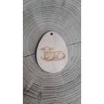 Velikonoční Vajíčko dřevěné Ovečka gravírovaná 6 x 5 cm – Hledejceny.cz