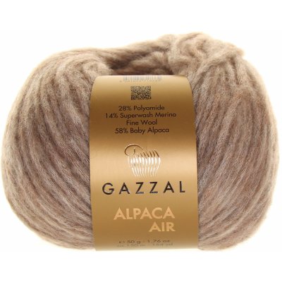 Gazzal Alpaca Air 73 světle hnědá melange – Zboží Mobilmania