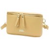 Kabelka MiaMore dámská kožená taška Dollarová Zlatá v pískové barvě s příčným popruhem