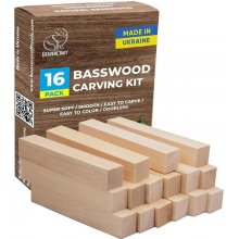 BeaverCraft polotovary Wood Carving Blocks Set 16pcs of Basswood lípa