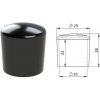 Kovoinox Vnější krytka PVC ø 29 x 28 mm, otvor 25 x 22 mm, černá