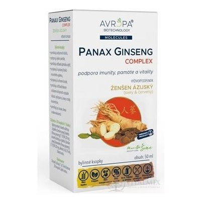 Avropa Panax Ginseng Complex bylinné kapky 50 ml – Hledejceny.cz