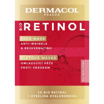 Dermacol Bio Retinol pleťová maska 2 x 8 ml