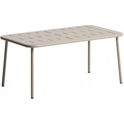 Kave Home kovový zahradní stolek Zivia 90 x 50 cm Béžový – Hledejceny.cz