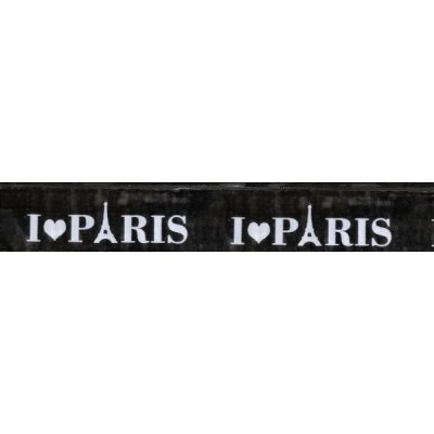 Ozdobná lepící páska s bílým potiskem 15 - I love Paris – Zboží Mobilmania