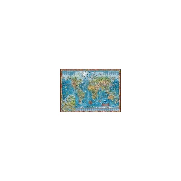 Dětská mapa světa (nástěnná 138 x 98 cm) od 528 Kč - Heureka.cz