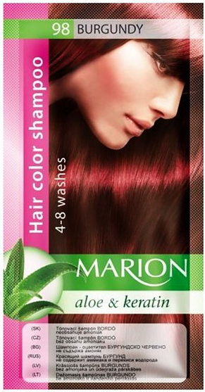Marion Hair Color Shampoo 98 Burgundy barevný tónovací šampon burgundská červeň 40 ml