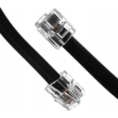 Telefonní kabel KVTD060641 pro ADSL, 6 m, černý – Zboží Živě