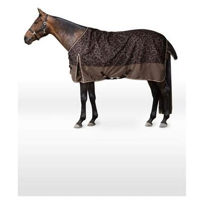Horze Nepromokavá deka Glasgow AW 25/26 hnědá s podkovami – Sleviste.cz