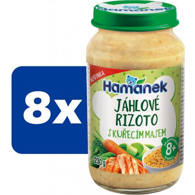 Hamánek Jáhlové rizoto s kuřecím masem 8 x 230 g – Zboží Mobilmania