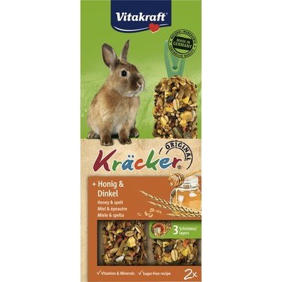 Vitakraft Pamlsky zakrslý králík Kräcker s medem a špaldou 2 ks 112 g – Zboží Mobilmania