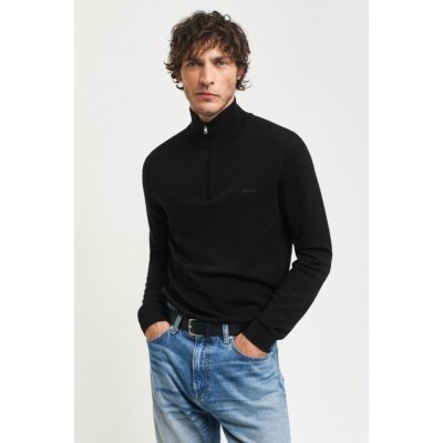 Gant Extrafine Merino Wool Half Zip černá – Hledejceny.cz