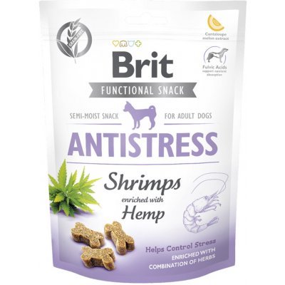 BRIT Care Functional Snack Antistress Shrimps s krevetami a konopím pro psy 150 g – Zbozi.Blesk.cz