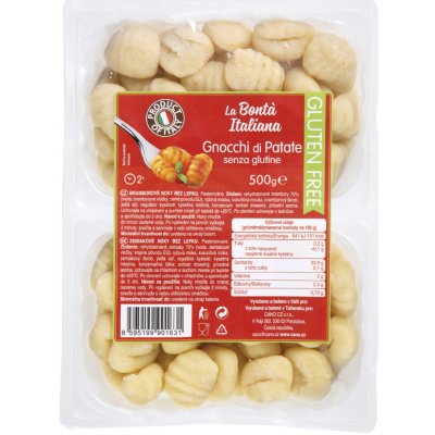 LA BONTÁ ITALIANA Bramborové gnocchi bezlepkové 0,5 kg – Zboží Dáma LA BONTÁ ITALIANA Bramborové gnocchi bezlepkové 0,5 kg – Zboží Dáma