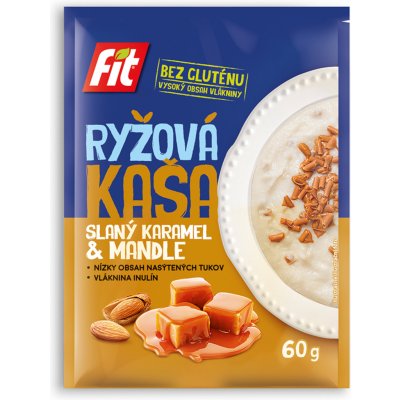 Fit Rýžová kaše Slaný karamel a mandle 60 g – Hledejceny.cz