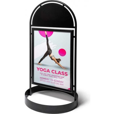Jansen Display Reklamní áčko City Elegant Steel, A1, černá – Zboží Živě