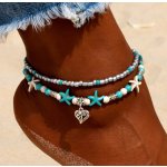 Gaira náramek na nohu škeblička 3002-28 tyrkys – Sleviste.cz