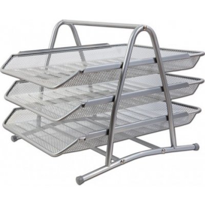 Kovový trojbox CONCORDE, stříbrný – Zboží Dáma