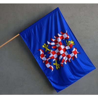 Moravská vlajka modrá s orlicí Alerion – Zboží Mobilmania