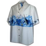 Pacific Legend Bílá havajská košile s motivem mečouna – Sleviste.cz