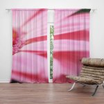 Závěsy Růžová gerbera: 2 ks - 140x250 cm - Sablio – Hledejceny.cz