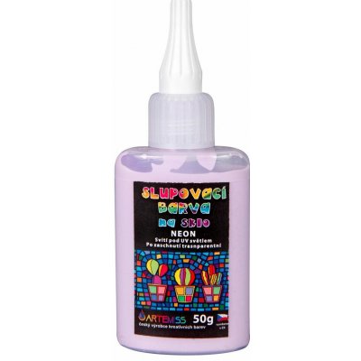 Barva na sklo slupovací neon svítící pod UV lampou fialová 100 g – Hledejceny.cz