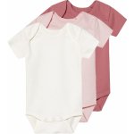 Lupilu Dětské body s BIO bavlnou 3kusy bílá růžová světle růžová – Zboží Dáma