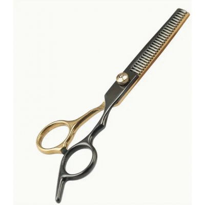 Dog Grooming Scissors nerezová ocel 17 cm černá / zlatá, profesionální oboustranné efilační nůžky – Hledejceny.cz