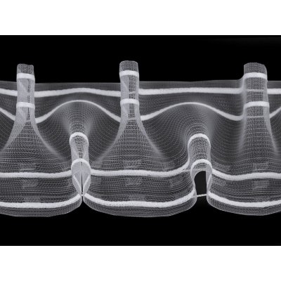 Prima-obchod Záclonovka šíře 10 cm žabkové řasení, barva transparent – Hledejceny.cz