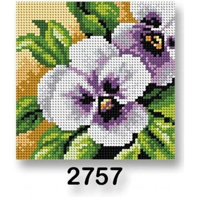 VTC Vyšívací předloha 70244 2757 maceška fialová 15x15cm – Sleviste.cz